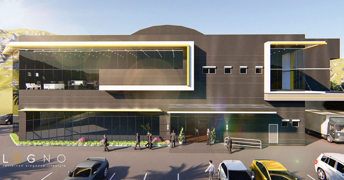 Integral-Piece facade design with modern architecture and clean lines in Penang Science Park